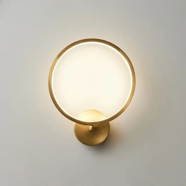 applique murale lustre métal doré