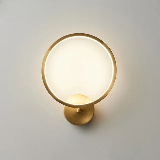 applique murale lustre métal doré